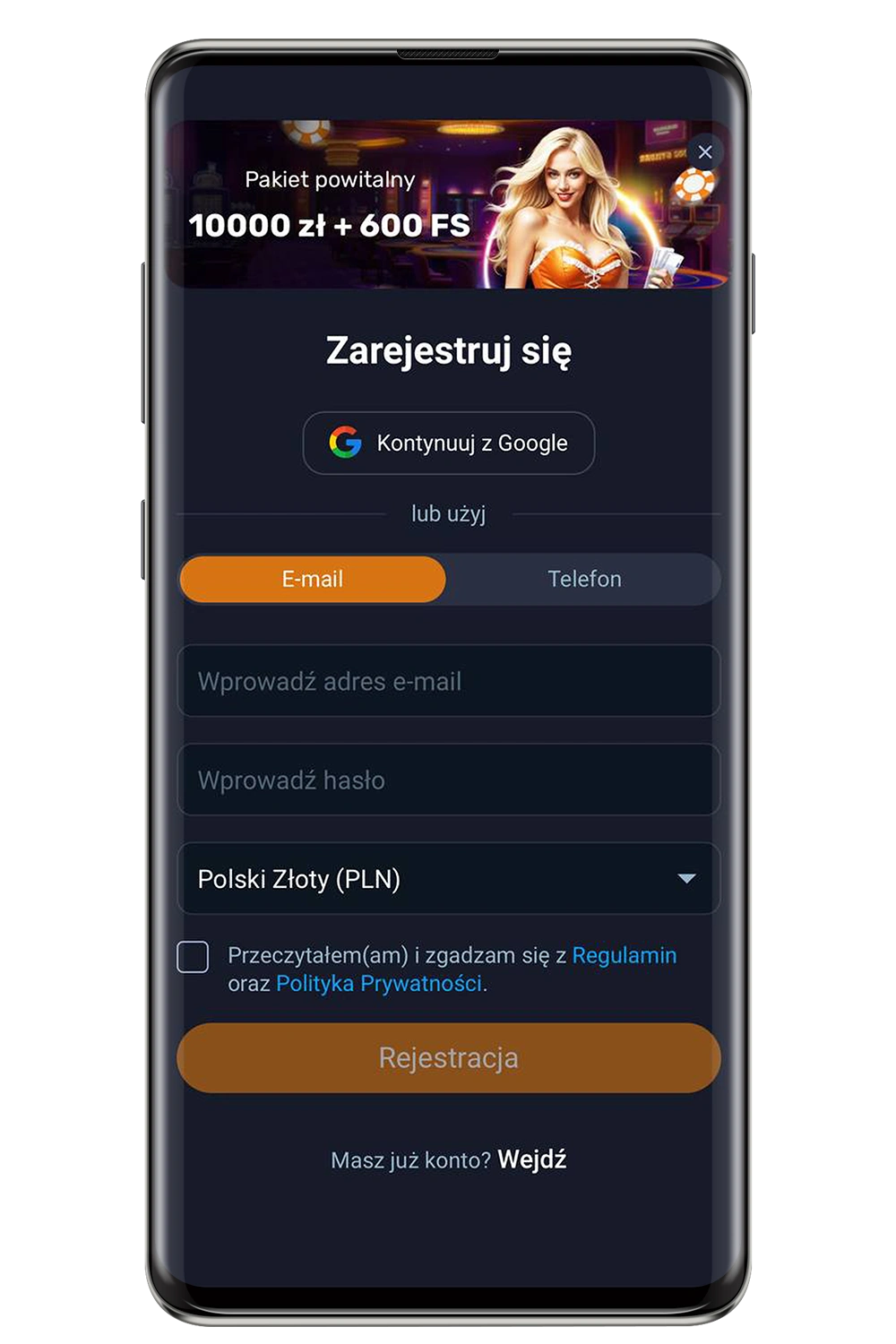 Zrzut ekranu z oficjalnej strony internetowej
